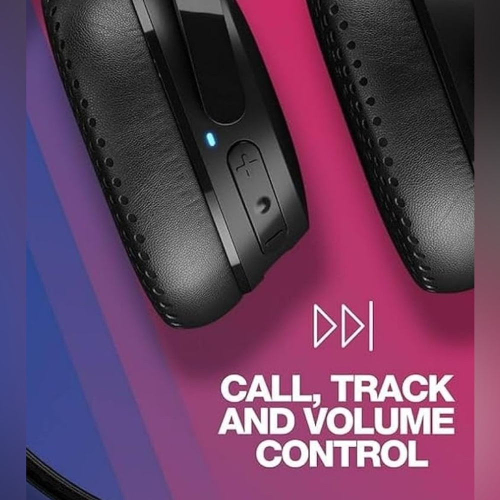 Skullcandy Riff 2 Wireless Headphones - Black and Pink Used Few times Like New - Picture 2 of 4